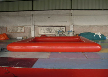 Kırmızı Dikdörtgen Ateşe Dayanıklı 0.9mm PVC Tente İle Yüzme Havuzunu Üfleme
