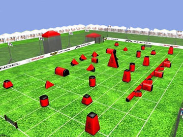 Ticari Şişme Spor Oyunları, Açık için PVC Tente Şişme Paintball Sahası